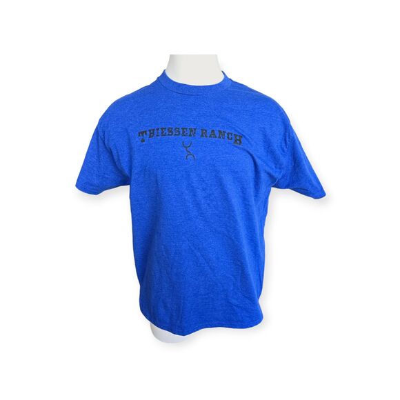Hanes Other - Hanes Beefy-T Cotton Plain Crew Neck Short Sleeves Adult T-Shirt XL Blue